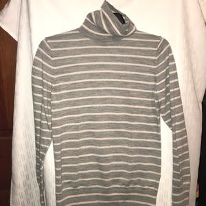 Striped turtleneck sweater